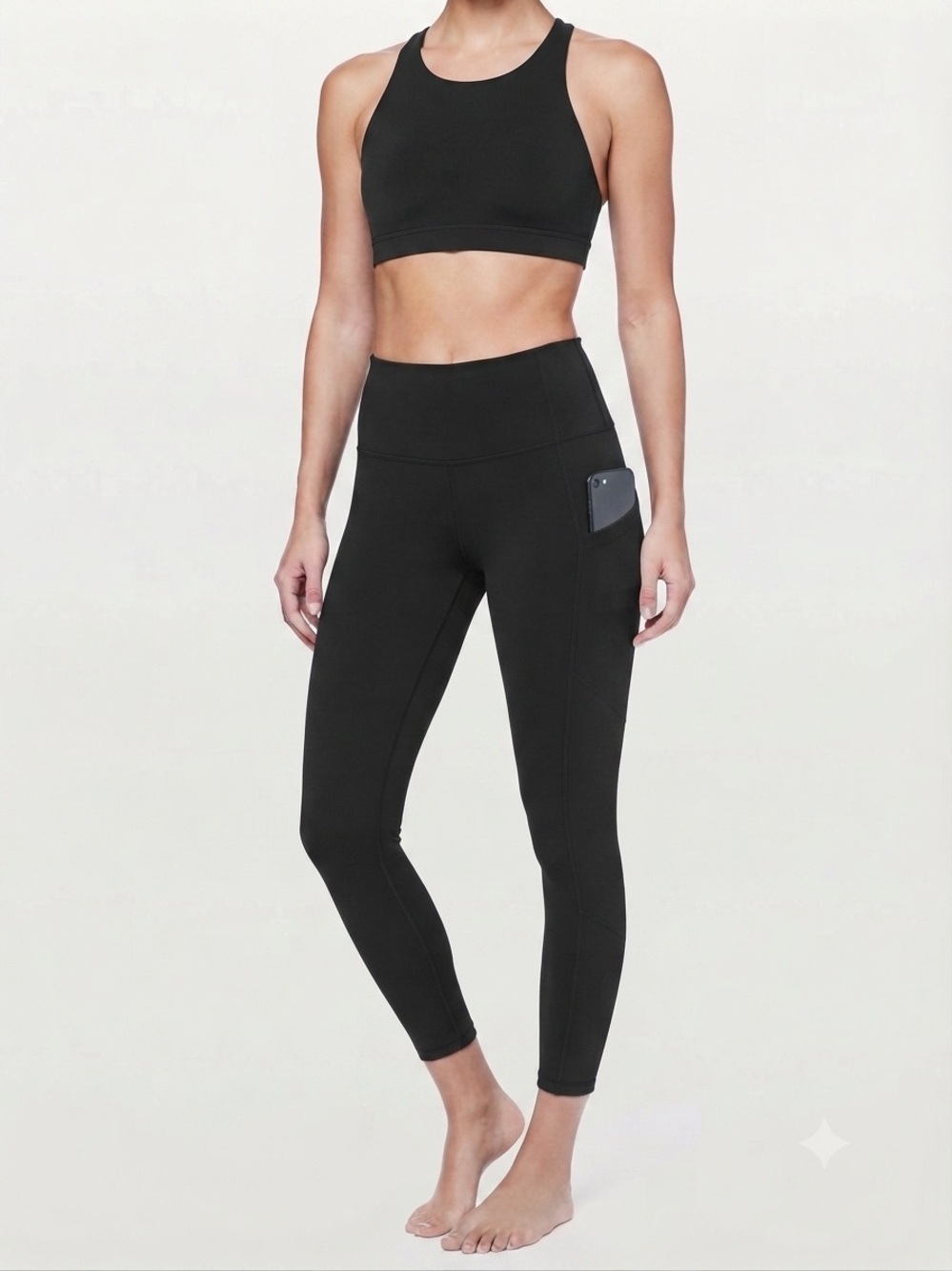 NWT Fabletics High Waisted Black Pocket Leggings
